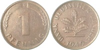 d 2.5 1 Pf 37649G~2.5 1 Pfennig  1949G ss/vz J 376