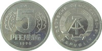  5 Pf   150990A~1.0a 5 Pfennig  DDR 1990A spgl. J1509 5,00 EUR Differenzbesteuert nach §25a UstG zzgl. Versand