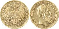  10 Mark   29491f~1.8-GG   Karl von Württemberg 1891F vz+ 292 980,00 EUR Differenzbesteuert nach §25a UstG zzgl. Versand