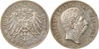 d  12599E~1.5-GG 5 Mark  Albert.v.Sachsen 1899E vz/stgl leichte Patina !!! J 125