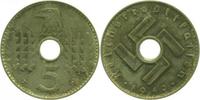 d 5 Pf 61840B~2.2-GG 5 Pfennig  Reichskr.40B f. vz. J 618