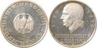 d 5 RM 33629F~0.0-GG-PAT 5 Reichsmark  1929F Gotth.Ephr.Lessing Polierte Platte,proof, TOP !! J 336