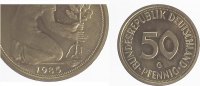     P38485G1.2 50 Pfennig  85G Stempelriß a.Knie!! J 384 7,00 EUR Differenzbesteuert nach §25a UstG zzgl. Versand