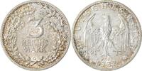 d 3 RM 34932G~1.9-GG 3 Reichsmark  1932G vz/vz+, ein wenig Patina J 349