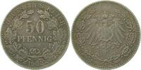 d  015n00J~2.8-GG 50 Pfennig  1900J sehr schön + selten J 015