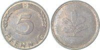  0 5 Pf   U382--G2.0 5 Pfennig  Mzz. G, Rückseite fast unbeprägt J 382 38,00 EUR Differenzbesteuert nach §25a UstG zzgl. Versand