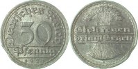     F30121F2.0 50 Pfennig  1921F VZ kl.Zainende J 301 11,50 EUR Differenzbesteuert nach §25a UstG zzgl. Versand