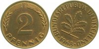  5 2 Pf   S38168G1.5 2 Pfennig  1968G S35 vz/st J 381 11,50 EUR Differenzbesteuert nach §25a UstG zzgl. Versand