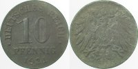 d  U29921-2.2 10 Pfennig  1921 Vorne kein Kordelrand !!! J 299