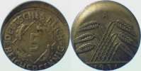  5 5 Pf   P31636A2.5 5 Pfennig  1936A D10 ss/vz J 316 25,50 EUR Differenzbesteuert nach §25a UstG zzgl. Versand